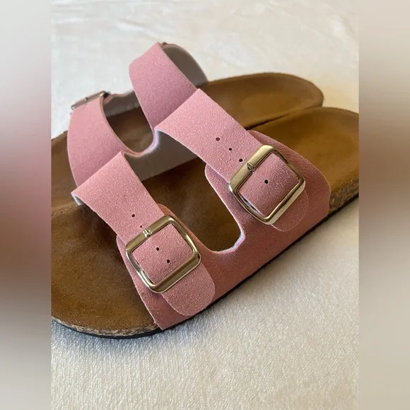 Pink Double Strap Sandals Size 10 - Picture 2 of 5